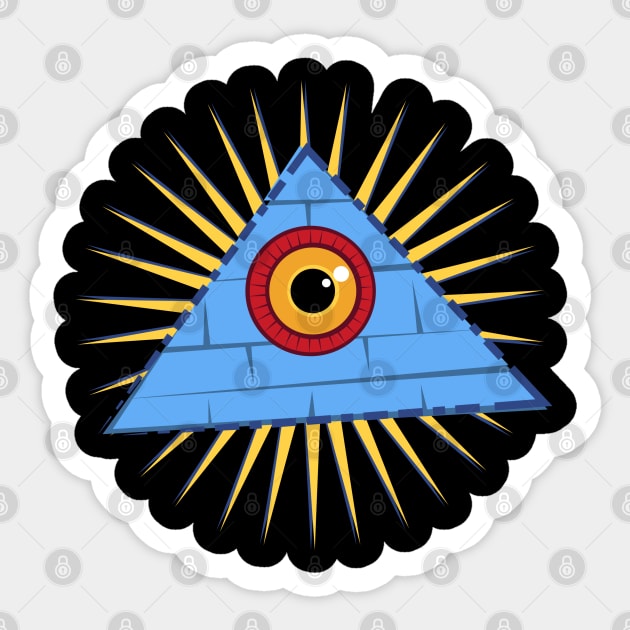 Pyramid Eye Sticker by synaptyx